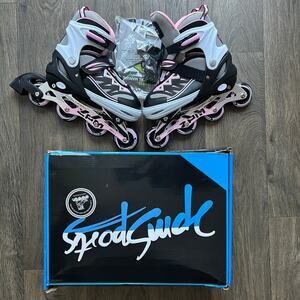 2pm Cytia Pink and Black Inline Skates Size Large 3Y-6Y